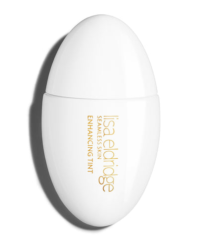 block The white pod packaging of Seamless Skin Enhancing Tint by Lisa Eldridge