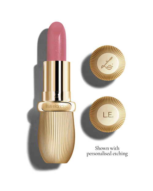 Pink coloured lipstick with gold casing and 'Lisa Eldridge' branding on a white background, featuring a CEW Beauty Award 2025 badge.