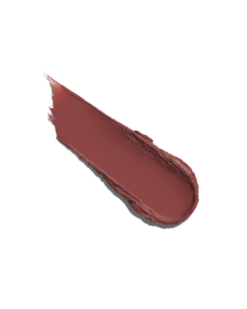 Mauve berry Medici swatch, lipstick swipe to display the shade and texture, on a white background