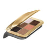 block Fawn Eyeshadow Palette from the side, showing the luxurious casing in gold colour and all 6 shades inside the Palette