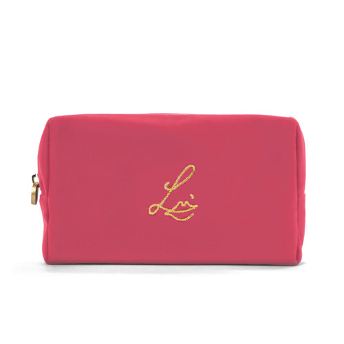Pompadour Pink Velvet (Makeup Pouch)
