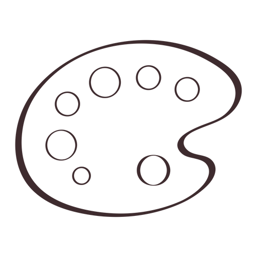 A magnifiying glass looking at a beaker